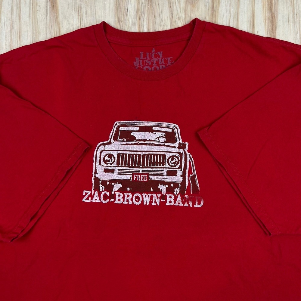 Zac Brown Band‎ Lucy Justice Goods Southern Ground Concert T Shirt Red 2XL